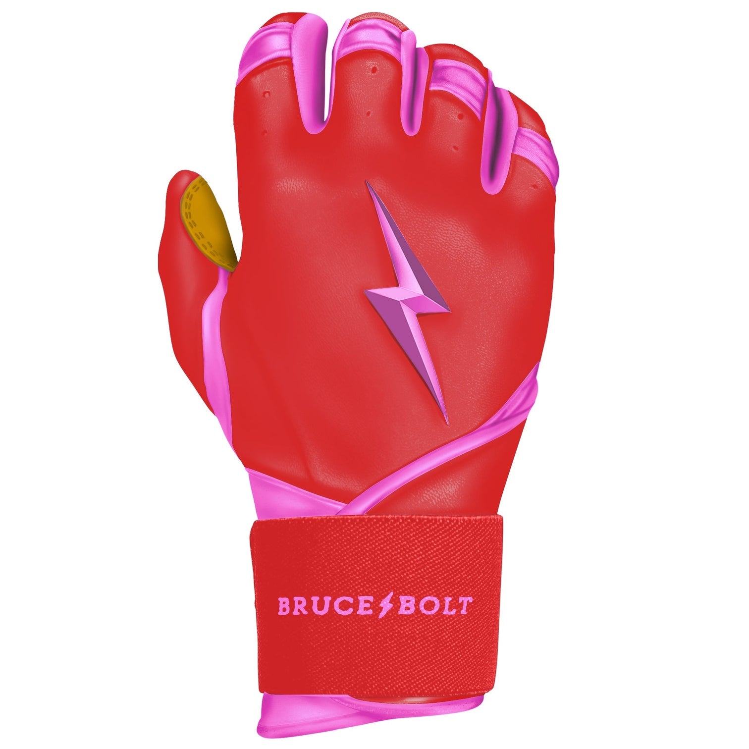 Bruce Bolt PREMIUM PRO BRINSON Series Long Cuff Batting Gloves: Black