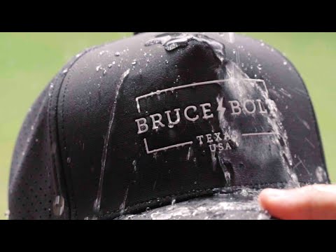 Bruce Bolt Standard 5-Panel Snapback Hat, water-resistant, laser-cut back panels