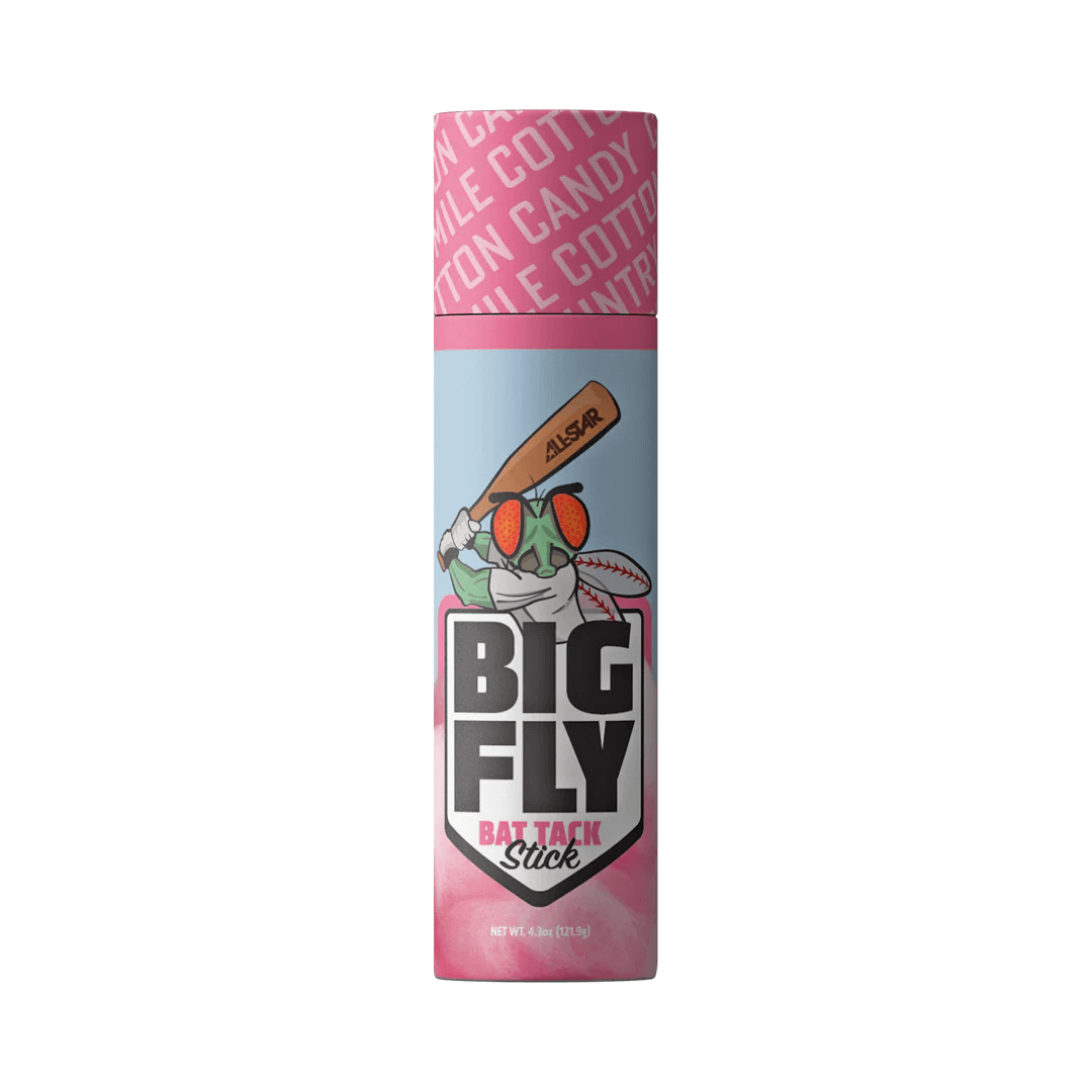 All-Star Big Fly Scented Bat Grip Stick in Country Mile Cotton Candy scent, enhancing baseball grip and style.