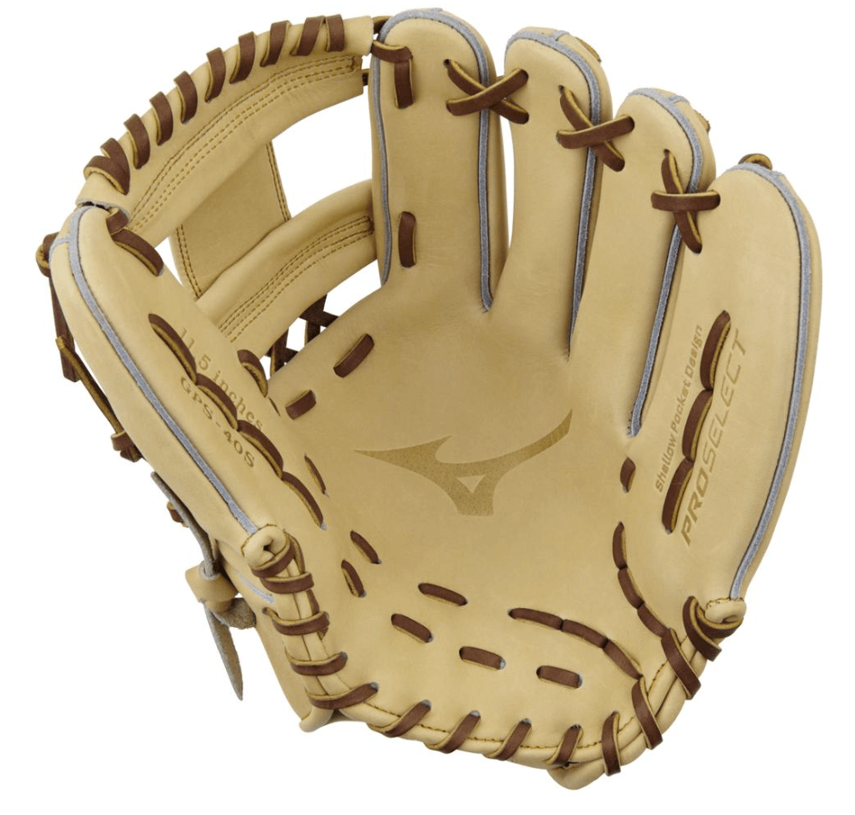 Mizuno Pro Select GPS-40 11.5 inch Steerhide baseball glove showcasing premium craftsmanship and design.