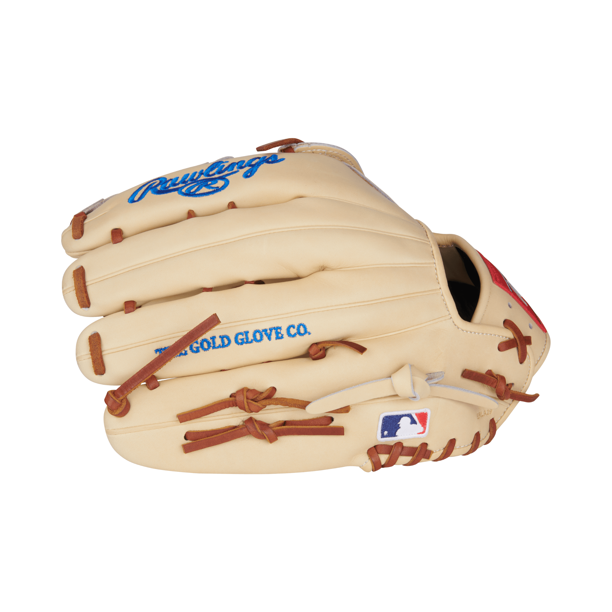 Rawlings 12.75-inch Heart of the Hide outfield glove with camel leather and tan laces