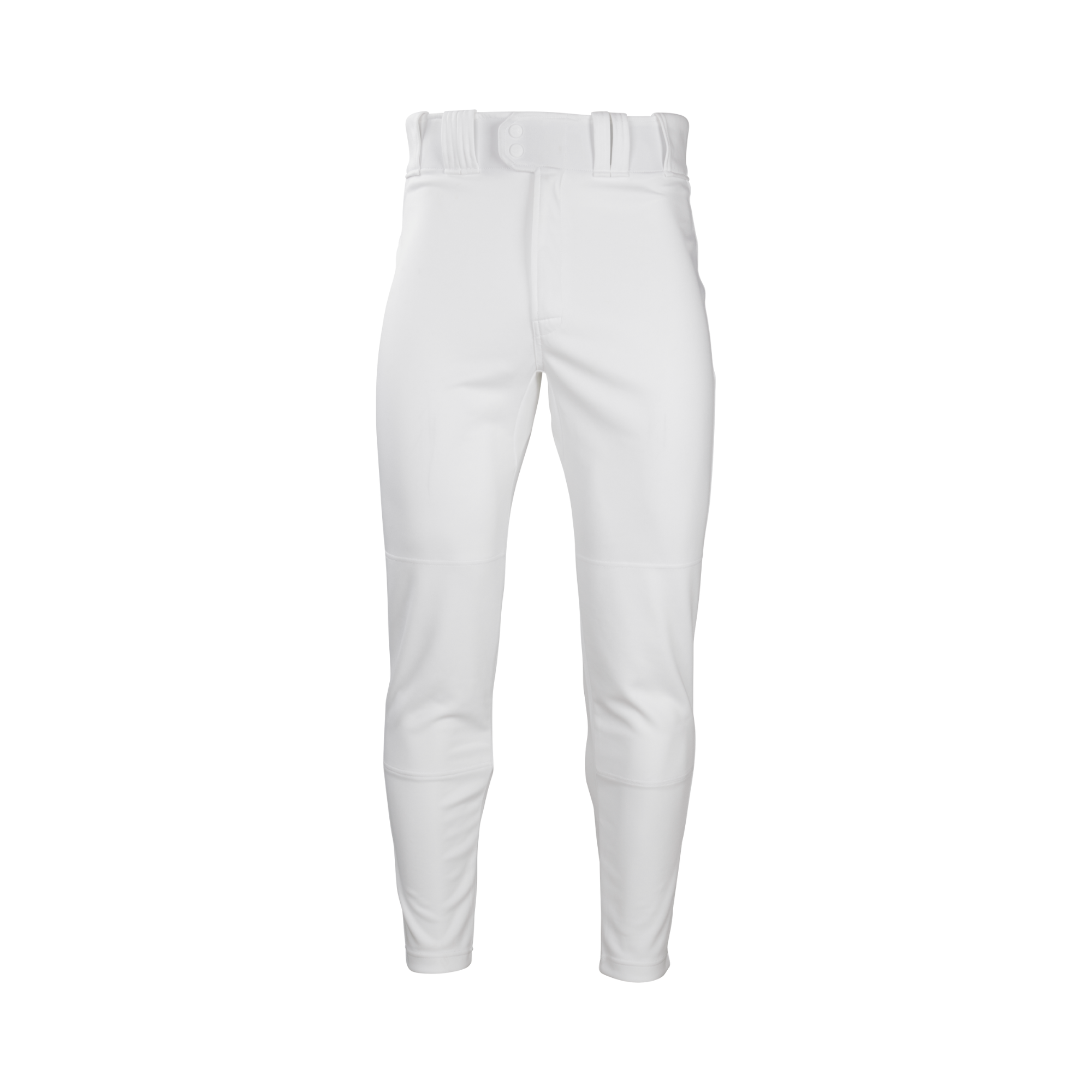 Rawlings Adult 150 Jogger Fit Baseball Pants in White for comfort and durability on the field.