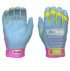 Franklin CFX Pro Custom Batting Gloves Caribbean Baby Blue with superior grip, comfort, and advanced materials for optimal performance.