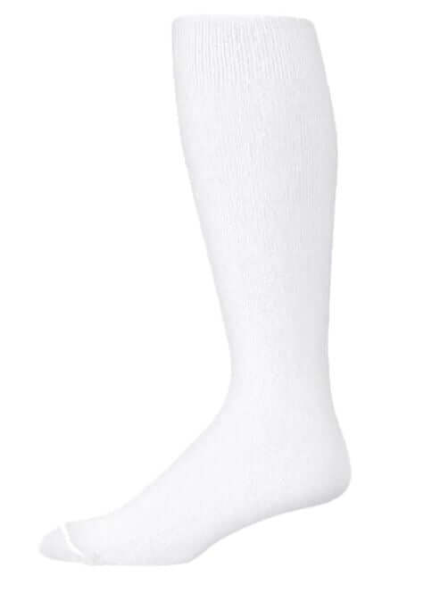 Pro Feet Multi-Sport Over-the-Calf socks, white, made of 60% Polyester, 33% Nylon, 7% Elastic for athletic performance.