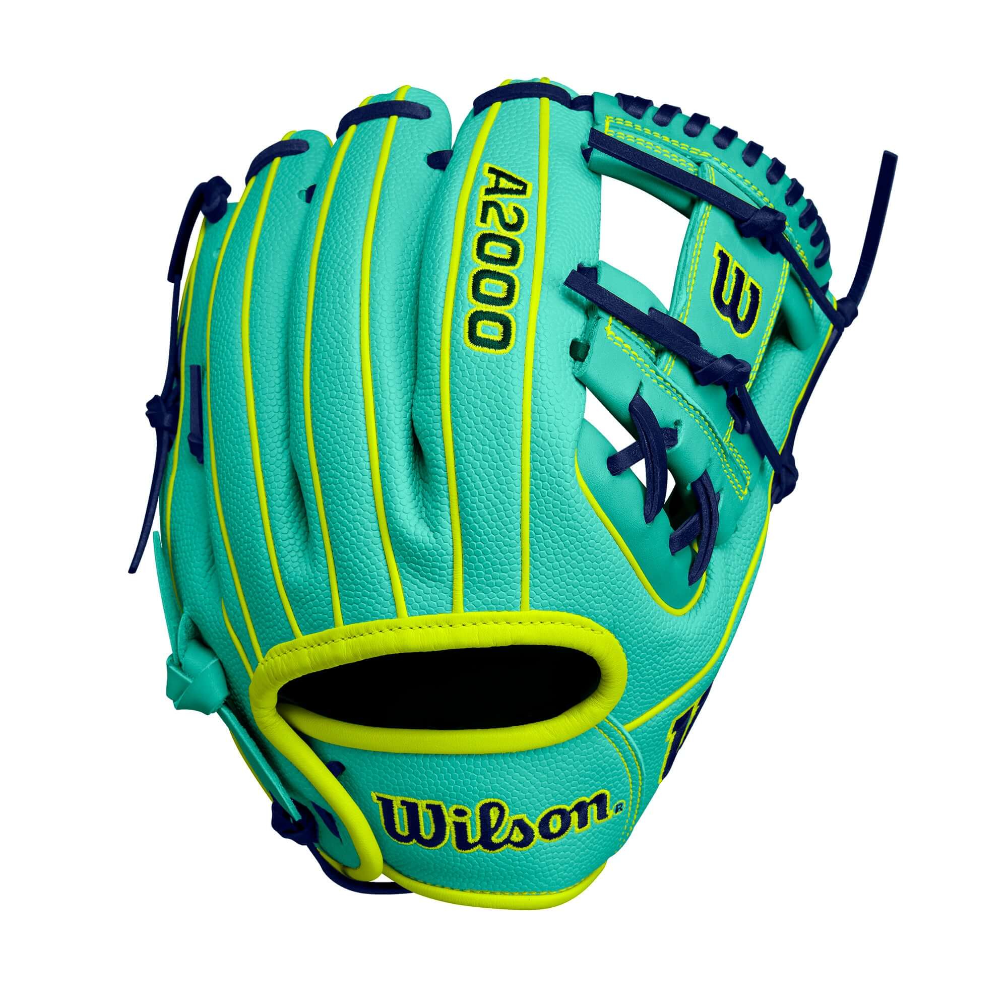 Wilson A2000 DP15SS 11.5” Infield Baseball Glove Seafoam/Optic Yellow