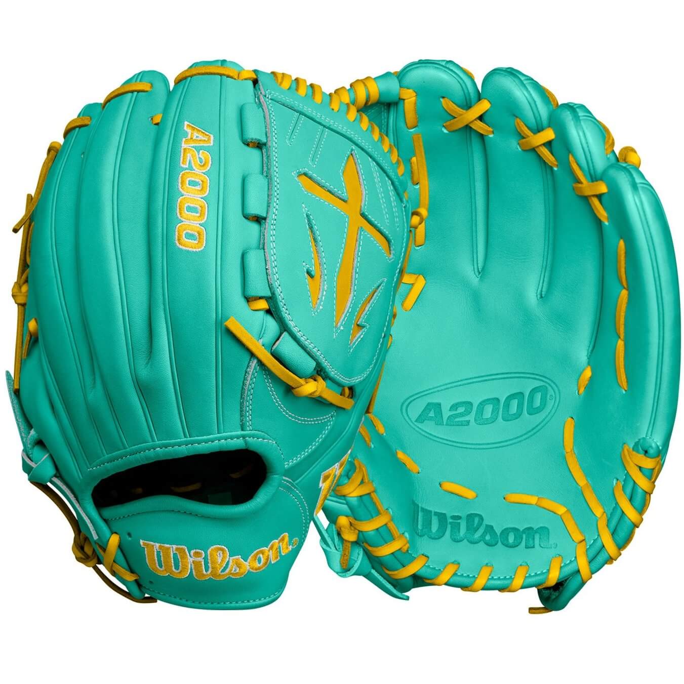 Wilson A2000 B23 Pitcher's Glove LHT 12-inch, Fall 2024, Seafoam Pro Stock leather, One-Piece Swordsman Web