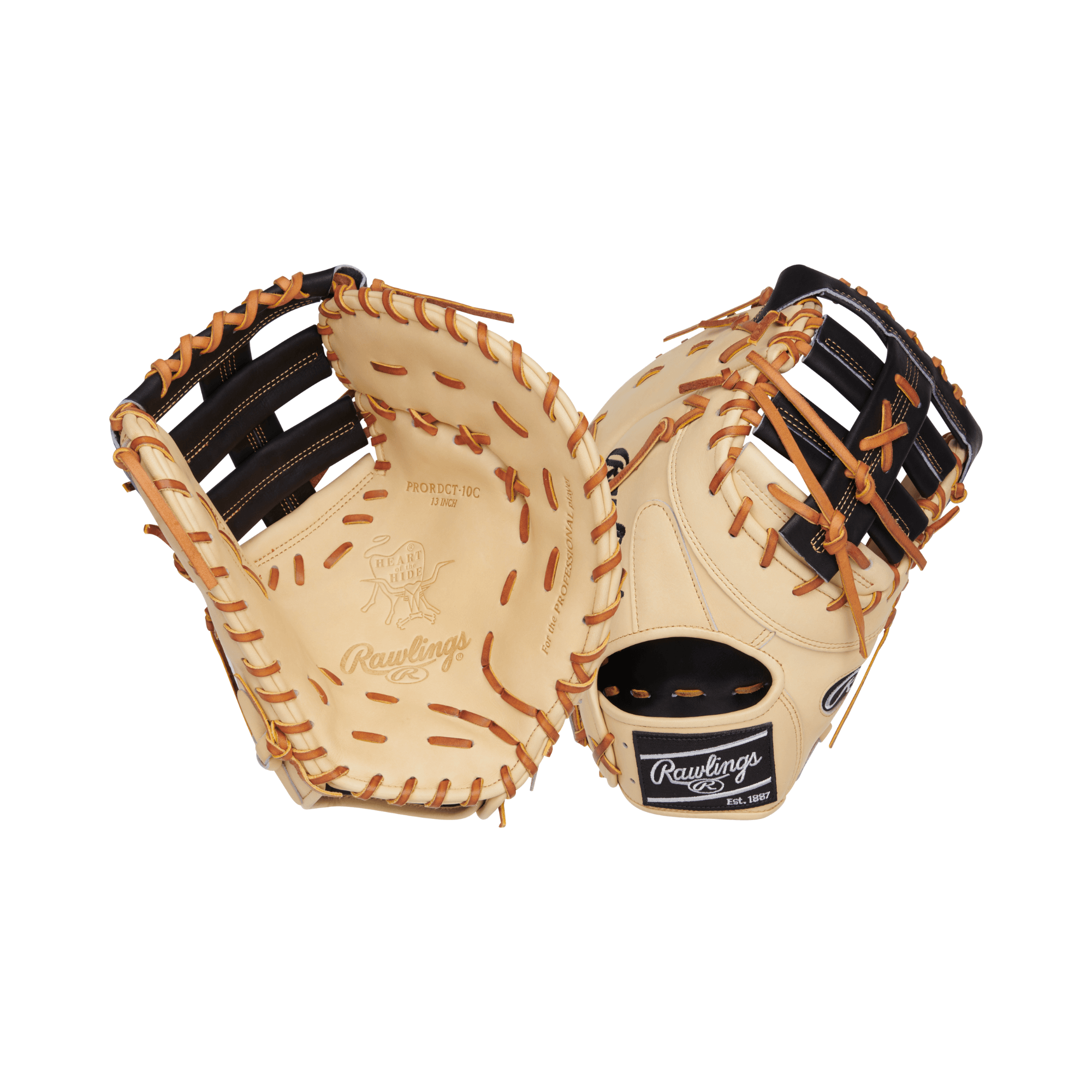 Rawlings Heart of the Hide 13-inch First Base Mitt Camel/Black