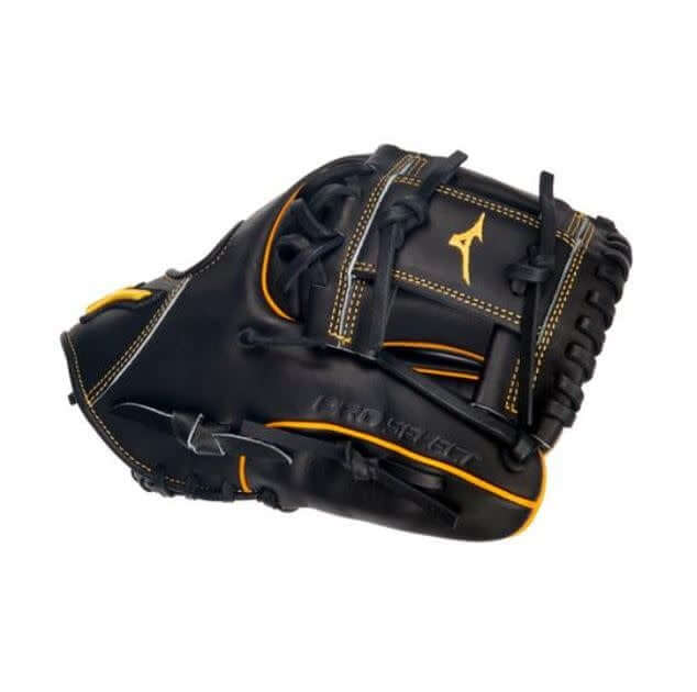 Mizuno GPS2-400S PRO Select 11.5 RH Black-Gold Glove, US Steerhide Leather, Shallow Pocket