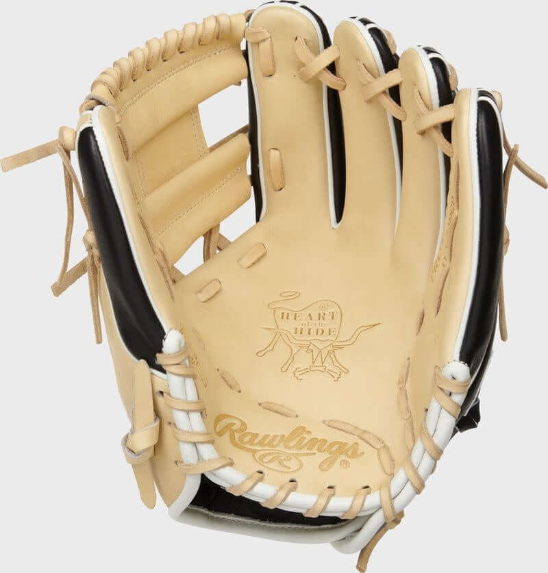 Rawlings Heart of the Hide R2G 11.5-inch infield glove in camel and black