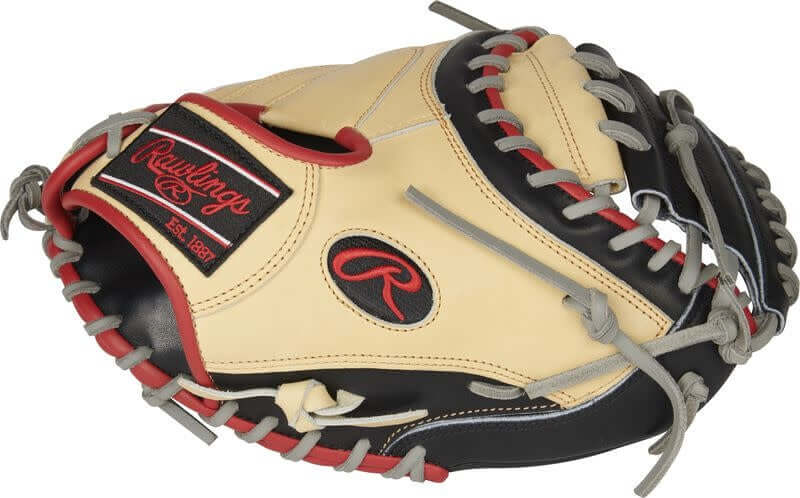 Rawlings Heart of the Hide R2G Contour Fit Catchers Mitt, 33-inch, pro-quality, natural fit for smaller hands