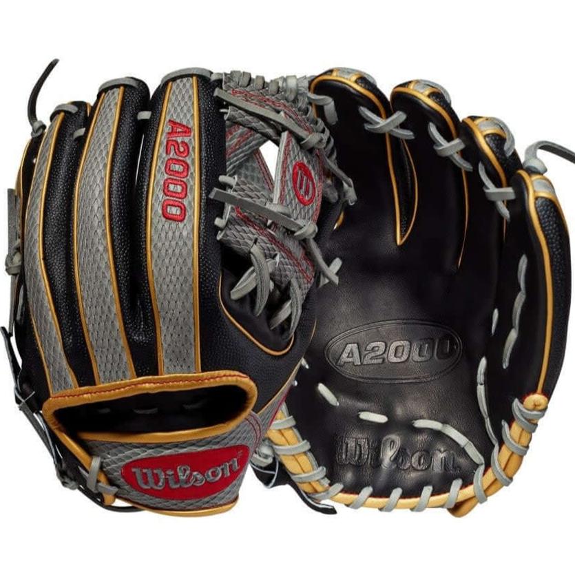 Wilson A2000 1975 11.75 Limited Edition Glove with Red Lace and Grey SnakeSkin