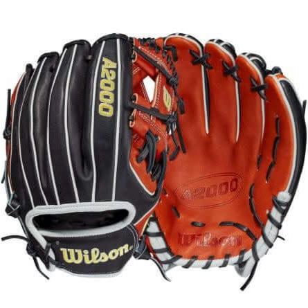 Wilson A2000 1975 11.75 infield glove, copper/black/white, Pro Stock leather, Bold Logos.