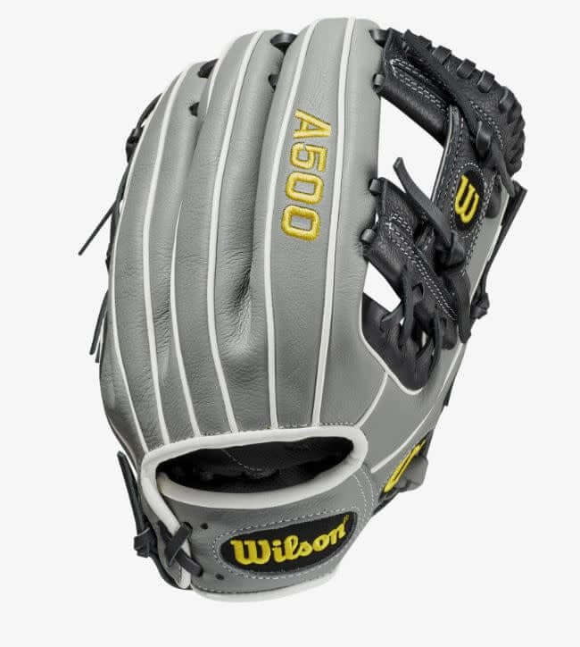 Wilson A500 Baseball Glove 11 Black/Grey/White with H-Web Design