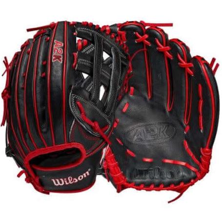 Wilson A2K Juan Soto 12.75 LHT baseball glove with Red and Black Pro Stock Select Leather